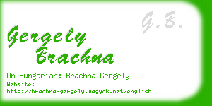 gergely brachna business card